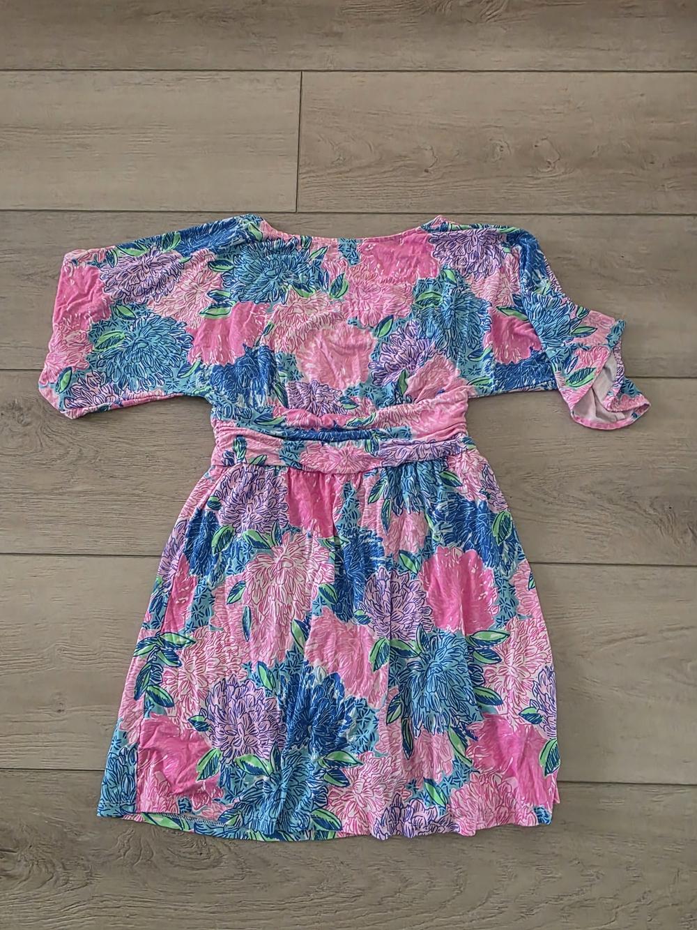 Lilly Pulitzer Pink Floral Off-Shoulder Casual Dress Romper Pink Small